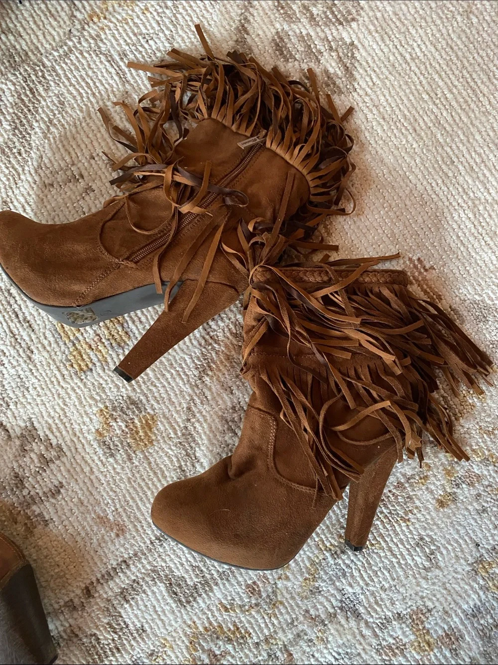 N/A brown suede
